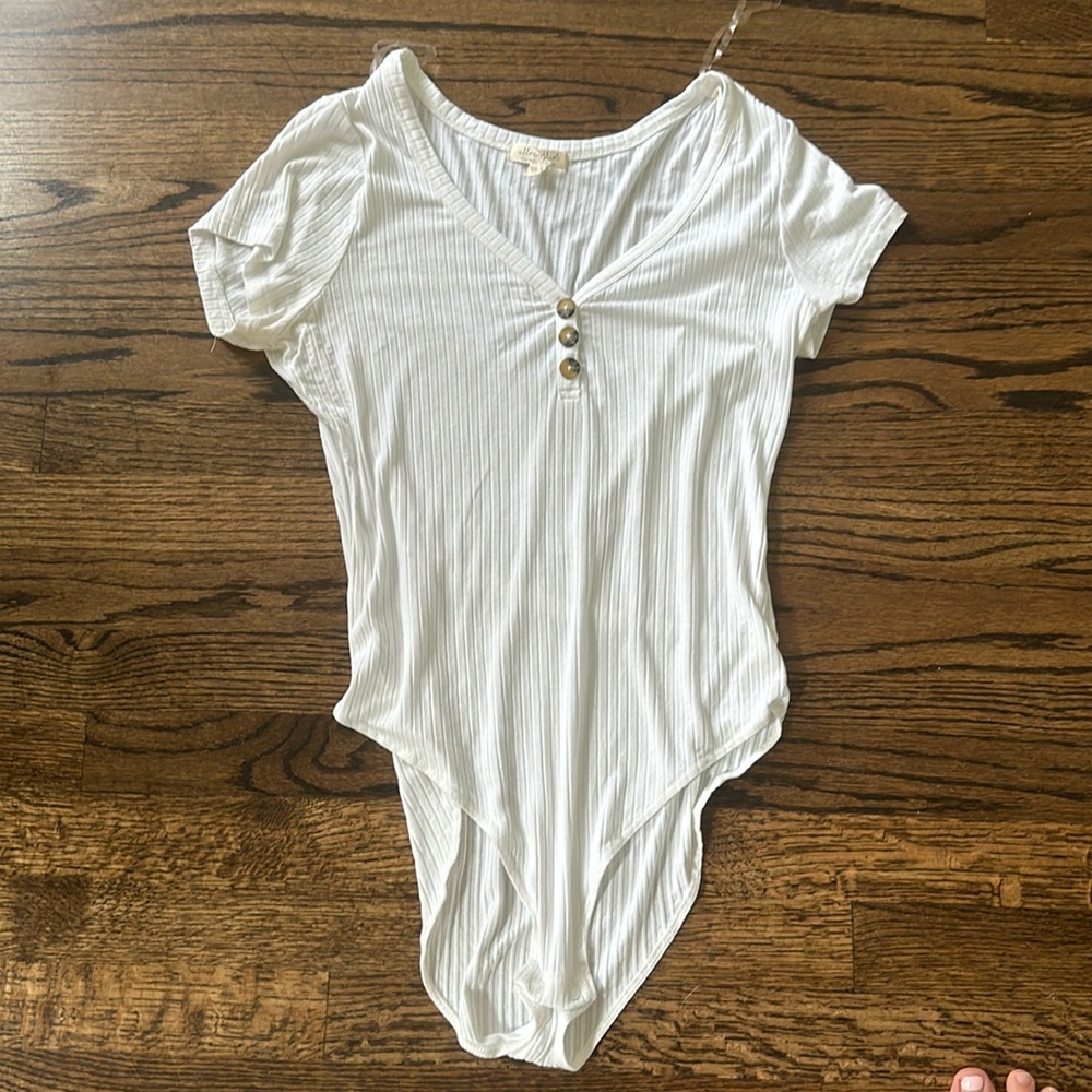 Ultra Flirt white bodysuit size L